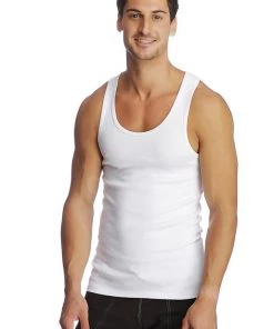 4-rth Edge Sustain Tank Top (White) Tank Tops