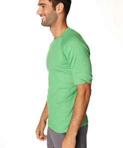 4-rth Hybrid CREW Neck Raglan Tee (Bamboo Green) MEN