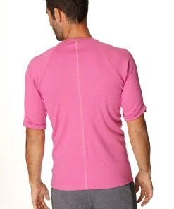 4-rth Hybrid Crew Neck Raglan Tee (Berry)