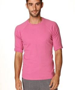 4-rth Hybrid Crew Neck Raglan Tee (Berry)