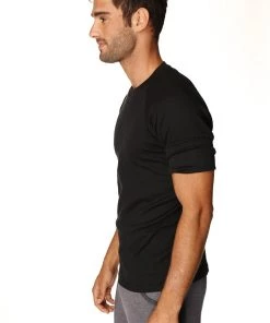 4-rth Hybrid CREW Neck Raglan Tee (Black) MEN