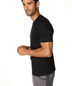 4-rth Hybrid CREW Neck Raglan Tee (Black) MEN