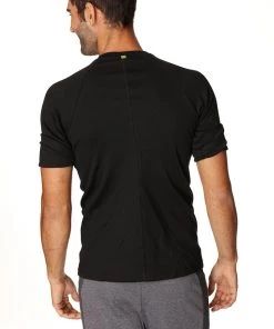 4-rth Hybrid CREW Neck Raglan Tee (Black) MEN