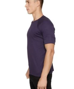 4-rth MEN Hybrid Crew Neck Raglan Tee (Eggplant)