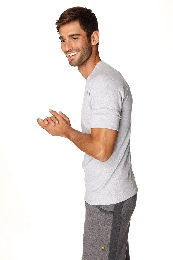 4-rth MEN Hybrid CREW Neck Raglan Tee (Heather Grey)