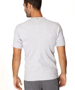 4-rth MEN Hybrid CREW Neck Raglan Tee (Heather Grey)