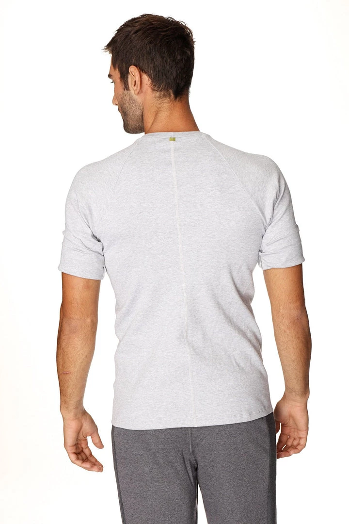 4-rth MEN Hybrid CREW Neck Raglan Tee (Heather Grey)
