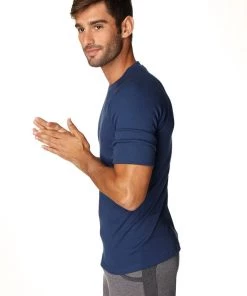 4-rth MEN Hybrid CREW Neck Raglan Tee (Royal Blue)