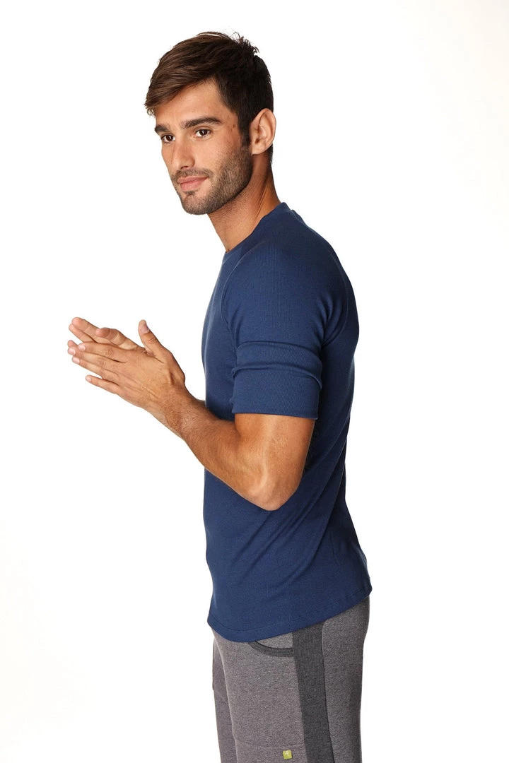 4-rth MEN Hybrid CREW Neck Raglan Tee (Royal Blue)