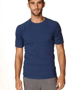 4-rth MEN Hybrid CREW Neck Raglan Tee (Royal Blue)