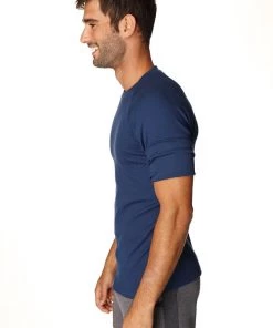 4-rth MEN Hybrid CREW Neck Raglan Tee (Royal Blue)