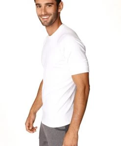 4-rth Hybrid CREW Neck Raglan Tee (White) MEN