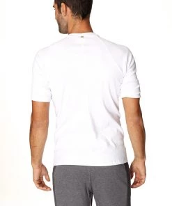 4-rth Hybrid CREW Neck Raglan Tee (White) MEN