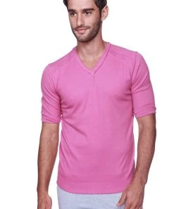 4-rth MEN Hybrid V-Neck (Berry)