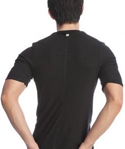 4-rth MEN Hybrid V-Neck (Black)