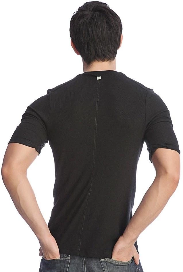 4-rth MEN Hybrid V-Neck (Black)