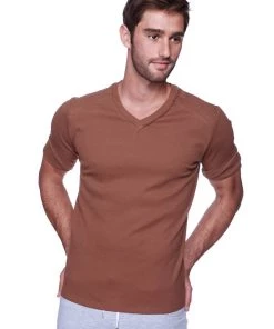 4-rth MEN Hybrid V-Neck (Chocolate)