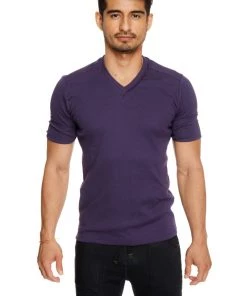 4-rth MEN Hybrid V-Neck (Eggplant Purple)