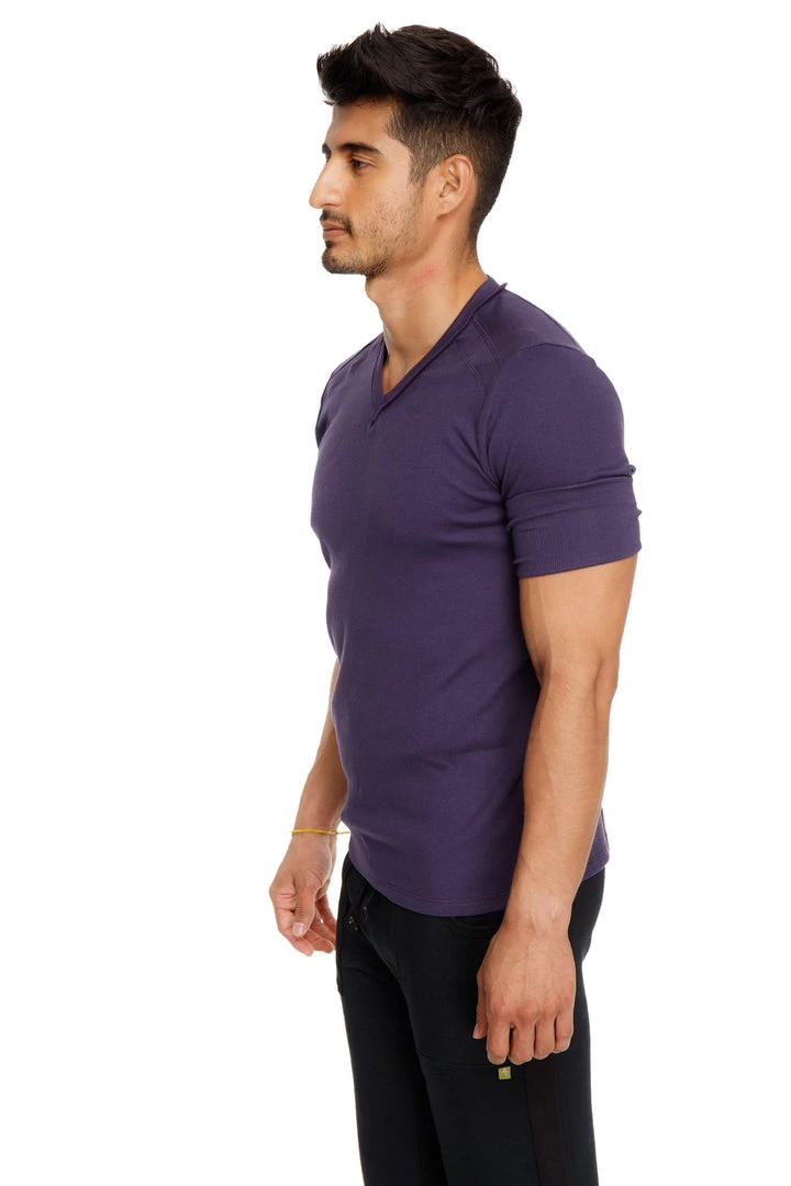 4-rth MEN Hybrid V-Neck (Eggplant Purple)