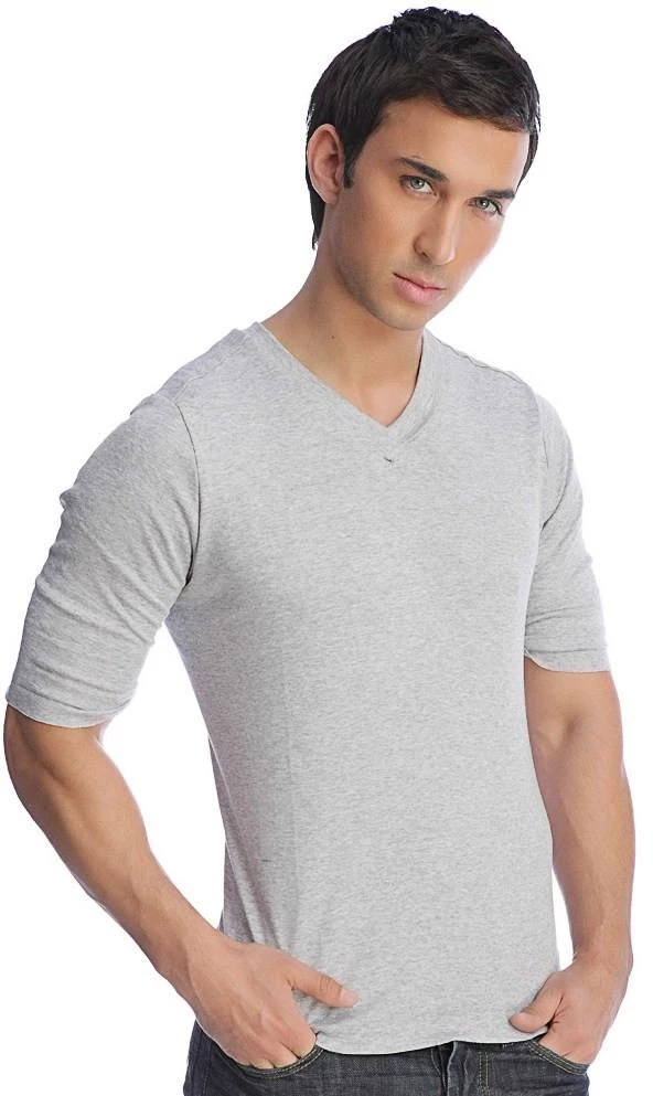4-rth Hybrid V-Neck (Heather Gray)