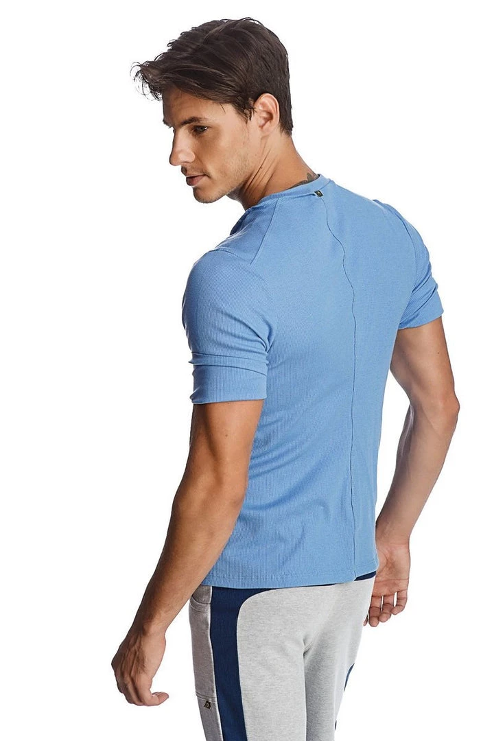 4-rth MEN Hybrid V-Neck (Ice Blue)