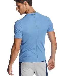 4-rth MEN Hybrid V-Neck (Ice Blue)