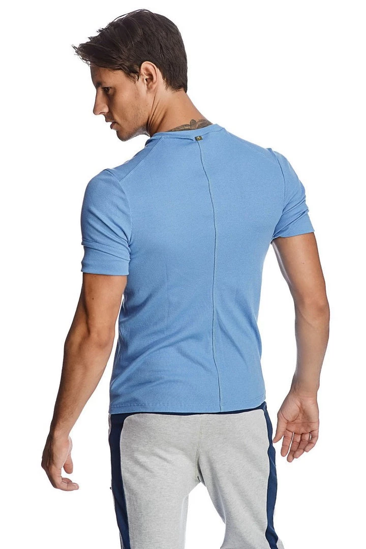 4-rth MEN Hybrid V-Neck (Ice Blue)