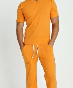 4-rth Hybrid V-Neck (Sun Orange)