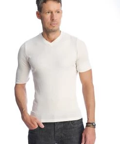 4-rth MEN Hybrid V-Neck (White)