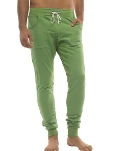 4-rth Long Cuffed Jogger & Yoga Sweat Pants (Bamboo Green)