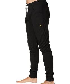 4-rth Long Cuffed Jogger & Yoga Sweat Pants (Black) MEN