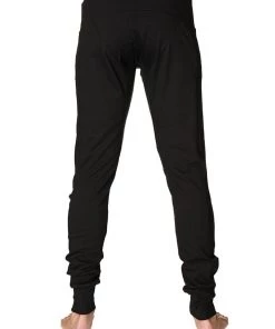 4-rth Long Cuffed Jogger & Yoga Sweat Pants (Black) MEN