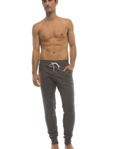 4-rth Long Cuffed Jogger & Yoga Sweat Pants (Charcoal)