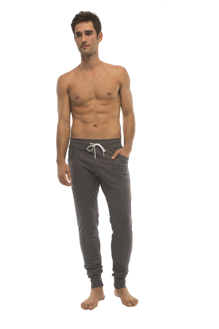 4-rth Long Cuffed Jogger & Yoga Sweat Pants (Charcoal)