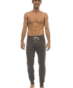 4-rth Long Cuffed Jogger & Yoga Sweat Pants (Charcoal)