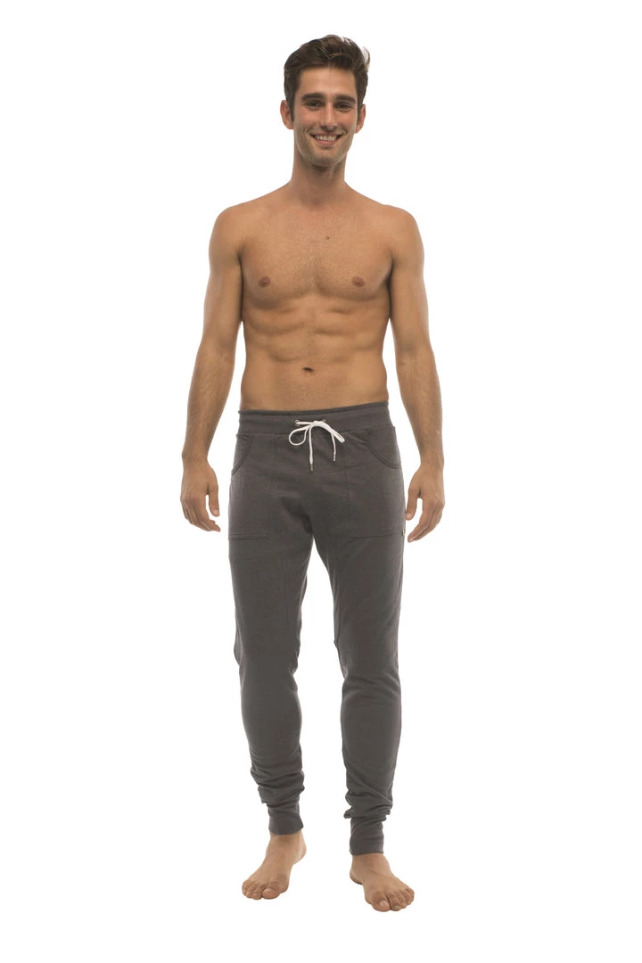4-rth Long Cuffed Jogger & Yoga Sweat Pants (Charcoal)