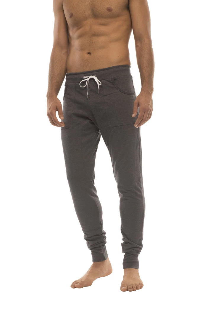4-rth Long Cuffed Jogger & Yoga Sweat Pants (Charcoal)