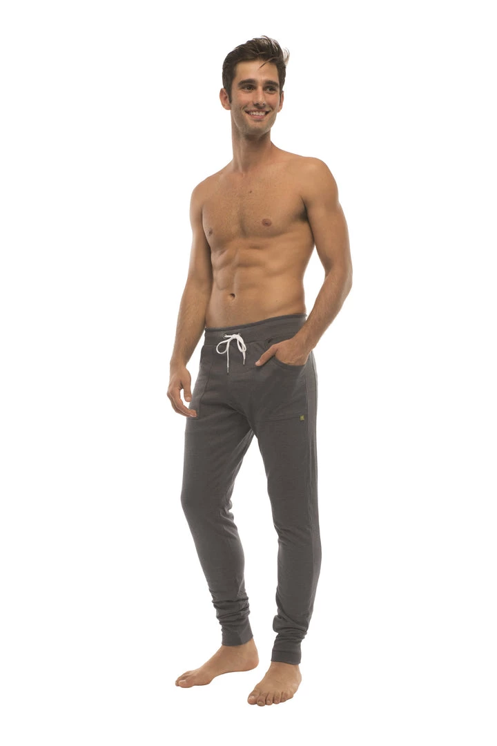 4-rth Long Cuffed Jogger & Yoga Sweat Pants (Charcoal)
