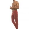 4-rth MEN Long Cuffed Jogger & Yoga Sweat Pants (Cinnabar)
