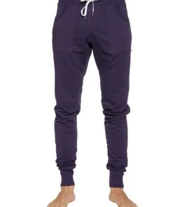 4-rth Long Cuffed Jogger & Yoga Sweat Pants (Eggplant) MEN