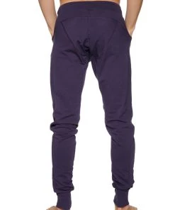 4-rth Long Cuffed Jogger & Yoga Sweat Pants (Eggplant) MEN