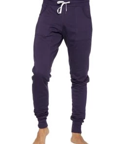 4-rth Long Cuffed Jogger & Yoga Sweat Pants (Eggplant) MEN