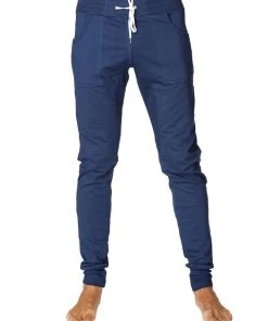4-rth Long Cuffed Jogger & Yoga Sweat Pants (Royal Blue) MEN
