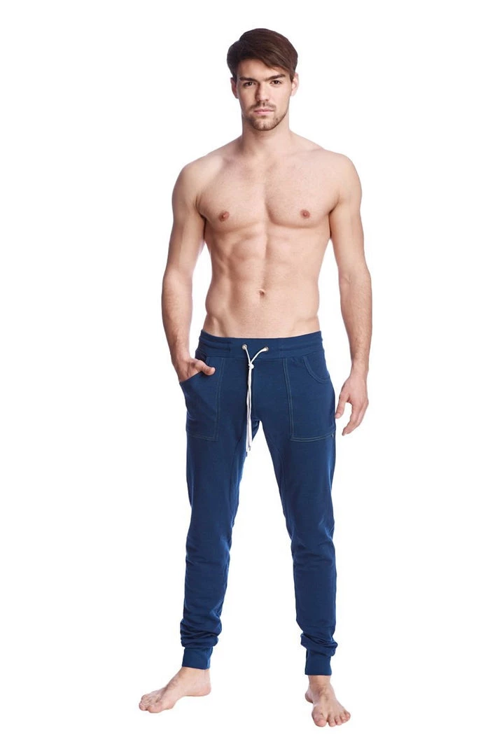 4-rth Long Cuffed Jogger & Yoga Sweat Pants (Royal Blue) MEN