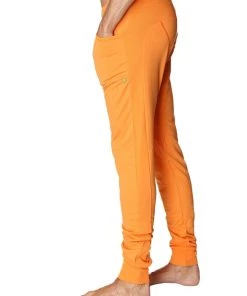 4-rth Long Cuffed Jogger & Yoga Sweat Pants (Sun Orange) MEN
