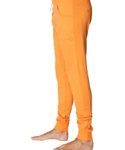 4-rth Long Cuffed Jogger & Yoga Sweat Pants (Sun Orange) MEN