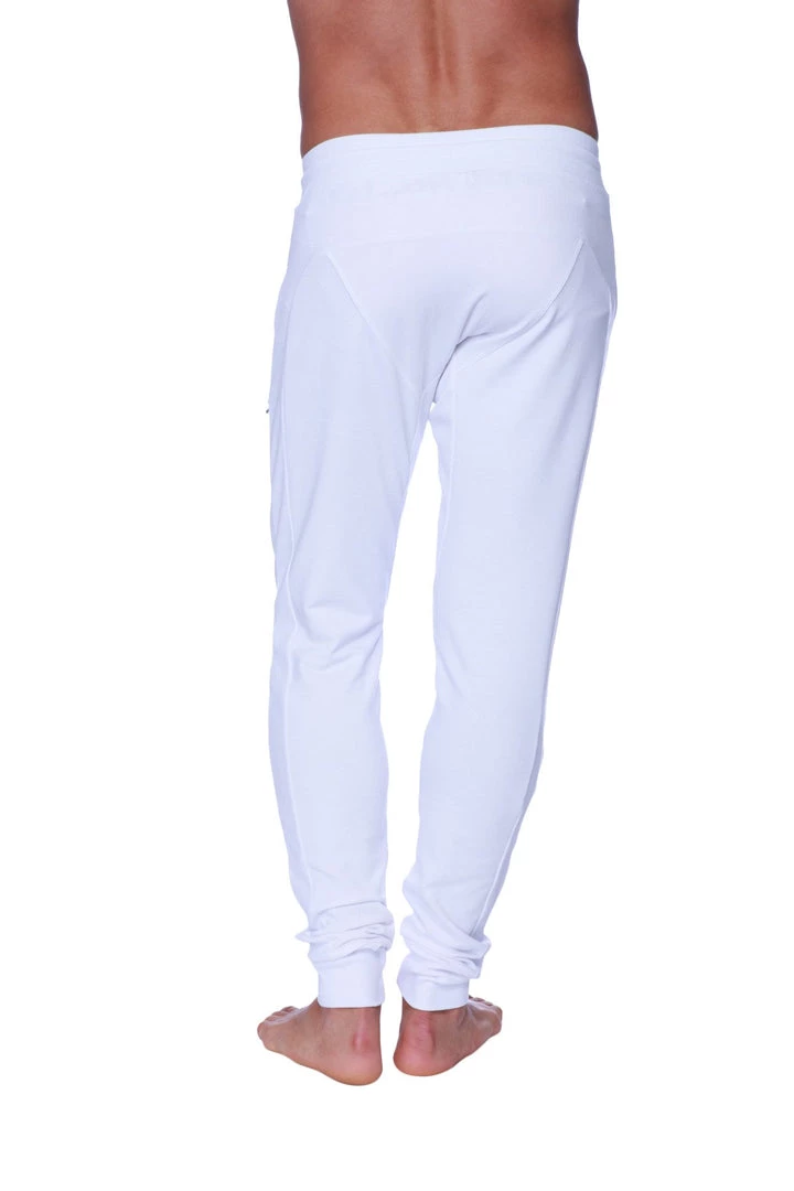 4-rth Long Cuffed Jogger & Yoga Sweat Pants (White) MEN
