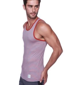 4-rth Mens Cuffed Yoga Pants (Charcoal W/Black)