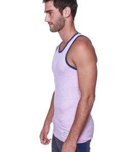 4-rth Mens Cuffed Yoga Pants (Charcoal W/Royal Blue)