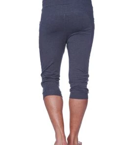 4-rth Mens Cuffed Yoga Pants (Solid Charcoal)
